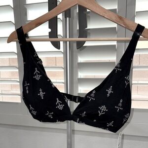 Roxy Black Star Print Bikini Top Swimwear